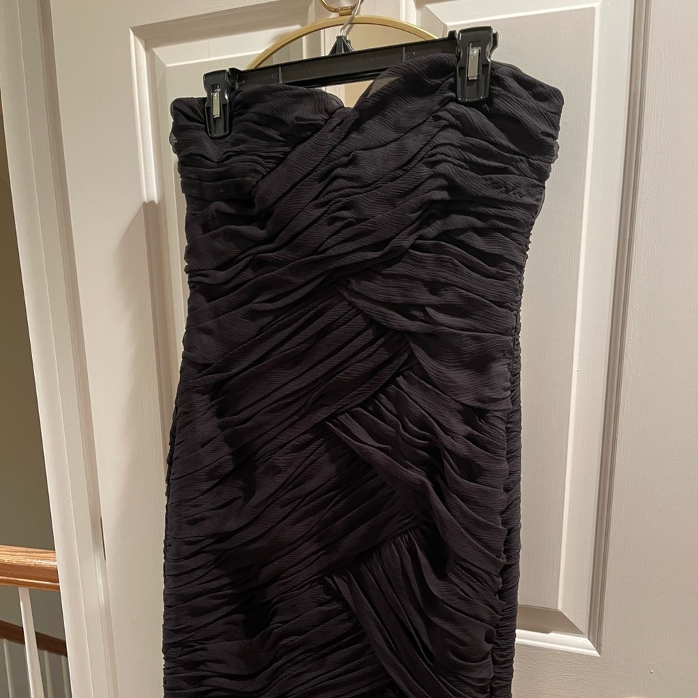 EUC Escada cocktail dress. Black. Strapless. Beautiful silhouette. Knee length.